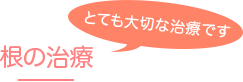 根の治療 とても大切な治療です